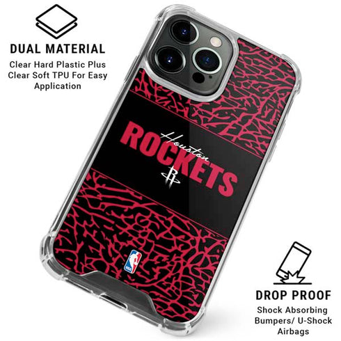 NBA Houston Rockets Elephant Print iPhone 16 Pro Clear Case