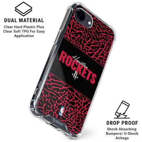 NBA Houston Rockets Elephant Print iPhone 16e Clear Case