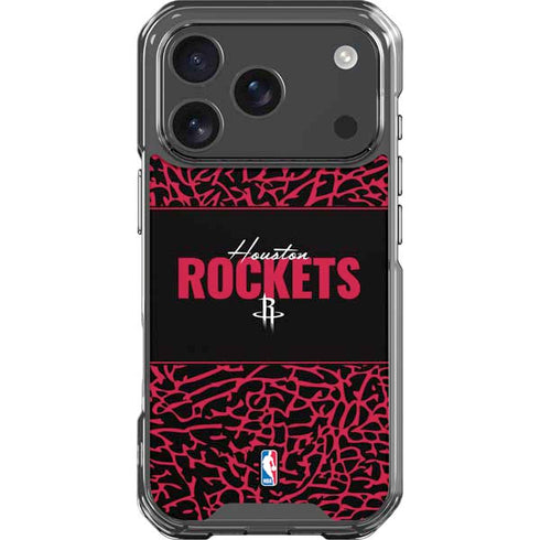 NBA Houston Rockets Elephant Print iPhone 18 Pro Clear Case