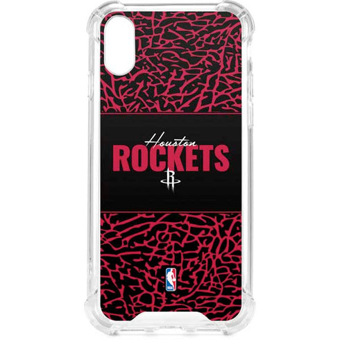 NBA Houston Rockets Elephant Print iPhone XS Clear Case