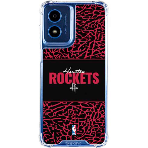 NBA Houston Rockets Elephant Print Moto G Play 4G (2024) Clear Case