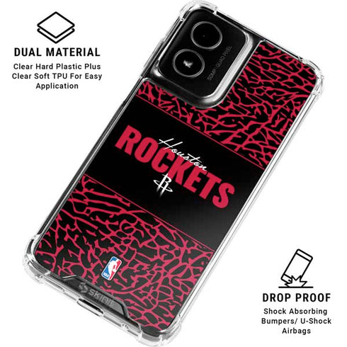 NBA Houston Rockets Elephant Print Moto G Power 5G (2024) Clear Case