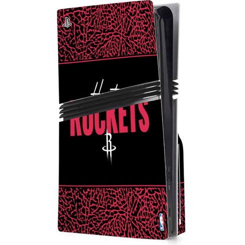 NBA Houston Rockets Elephant Print PS5 Pro Disk Console Skin