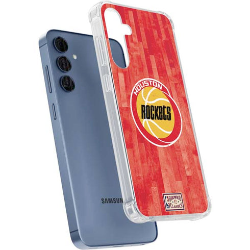 NBA Houston Rockets Hardwood Classics Galaxy A55 5G Clear Case