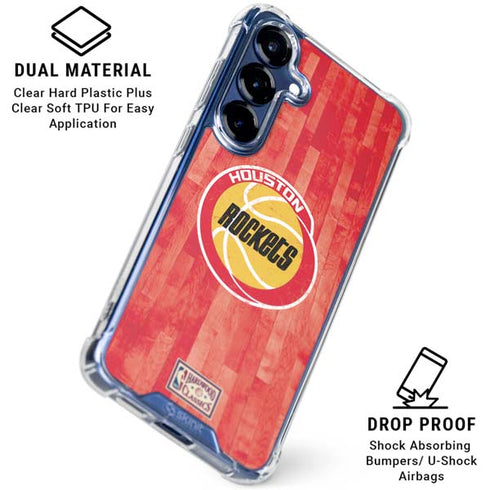NBA Houston Rockets Hardwood Classics Galaxy S25 Clear Case