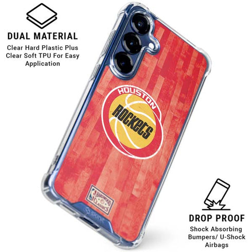 NBA Houston Rockets Hardwood Classics Galaxy S25 Plus Clear Case
