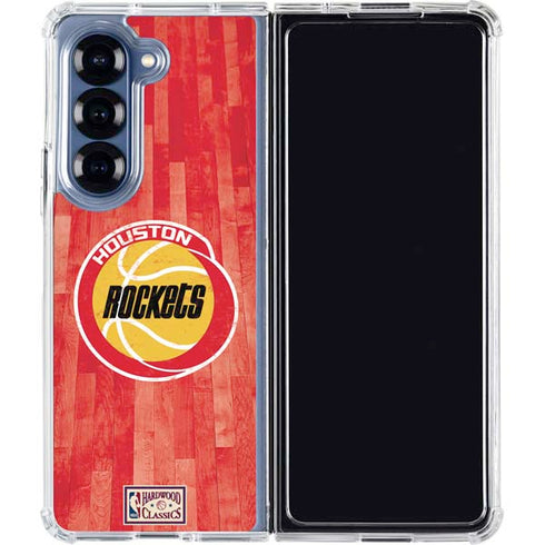 NBA Houston Rockets Hardwood Classics Galaxy Z Fold6 Clear Case