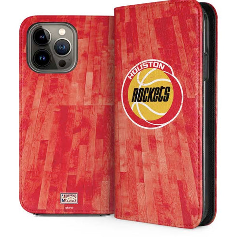 NBA Houston Rockets Hardwood Classics iPhone 14 Pro Max Folio Case