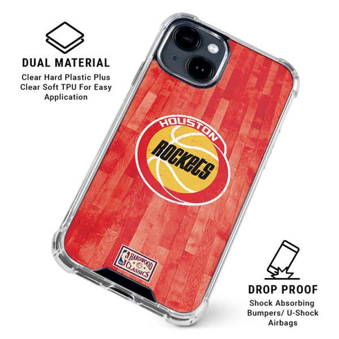 NBA Houston Rockets Hardwood Classics iPhone 15 Clear Case