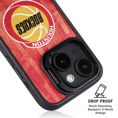 NBA Houston Rockets Hardwood Classics iPhone 15 Kickstand Case