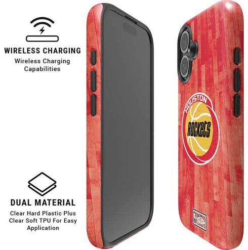 NBA Houston Rockets Hardwood Classics iPhone 16 Magsafe Impact Case