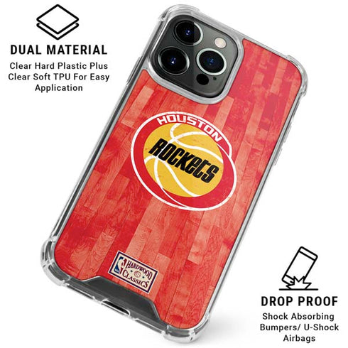 NBA Houston Rockets Hardwood Classics iPhone 16 Pro Max Clear Case
