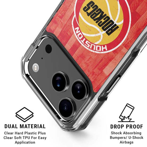 NBA Houston Rockets Hardwood Classics iPhone 18 Pro Clear Case