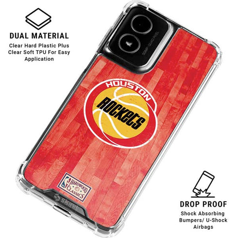 NBA Houston Rockets Hardwood Classics Moto G Power 5G (2024) Clear Case