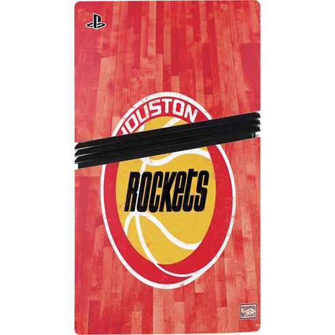 NBA Houston Rockets Hardwood Classics PS5 Pro Console Skin