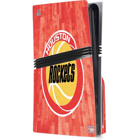 NBA Houston Rockets Hardwood Classics PS5 Pro Disk Console Skin