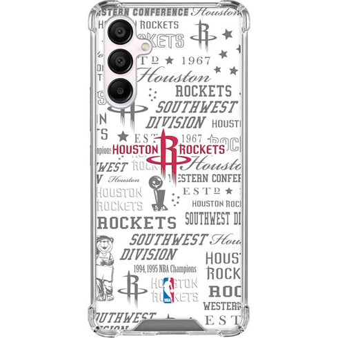NBA Houston Rockets Historic Blast Galaxy A16 5G Clear Case