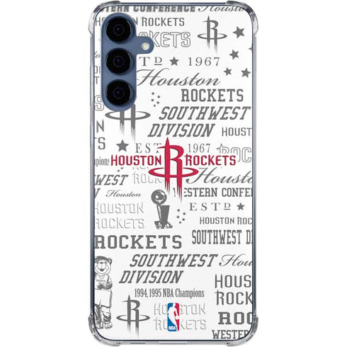 NBA Houston Rockets Historic Blast Galaxy A55 5G Clear Case