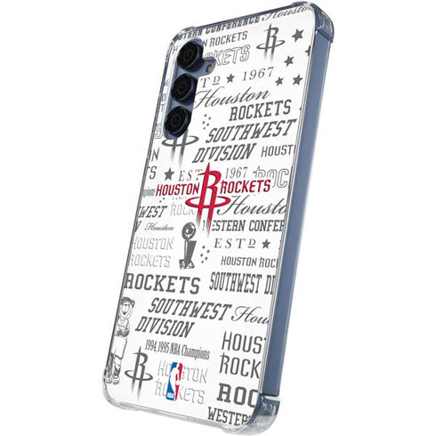 NBA Houston Rockets Historic Blast Galaxy A55 5G Clear Case