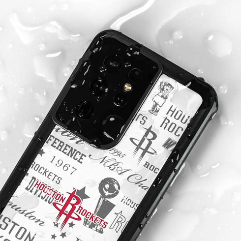 NBA Houston Rockets Historic Blast Galaxy S24 Ultra Waterproof Case