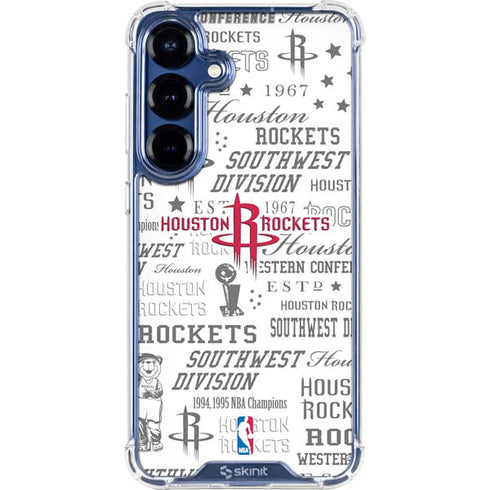 NBA Houston Rockets Historic Blast Galaxy S25 Plus Clear Case