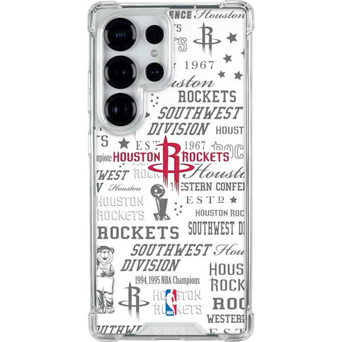 NBA Houston Rockets Historic Blast Galaxy S25 Ultra Clear Case