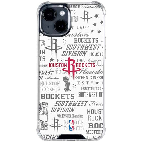 NBA Houston Rockets Historic Blast iPhone 15 Clear Case