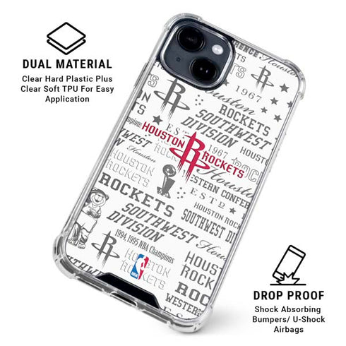 NBA Houston Rockets Historic Blast iPhone 15 Clear Case