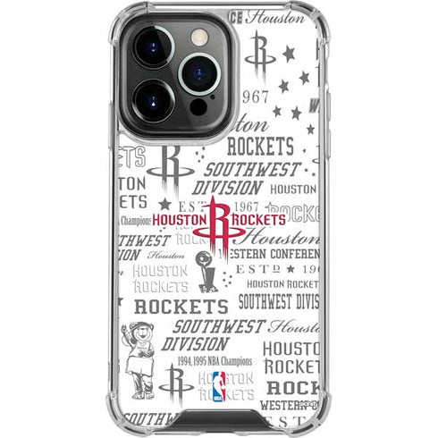 NBA Houston Rockets Historic Blast iPhone 16 Pro Clear Case