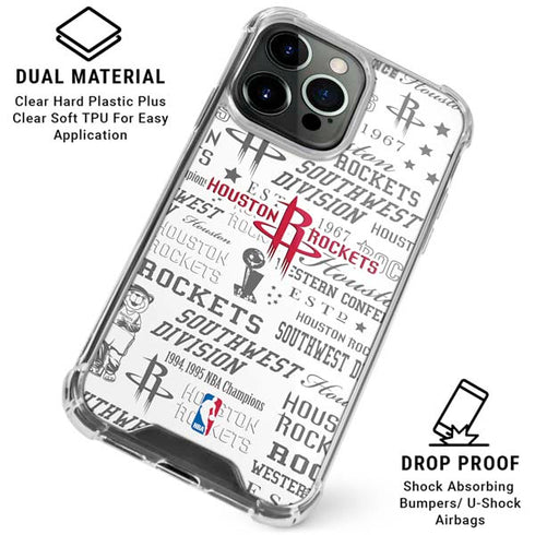 NBA Houston Rockets Historic Blast iPhone 16 Pro Max Clear Case