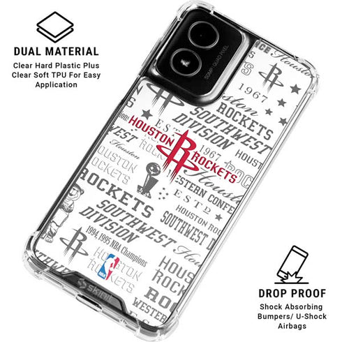 NBA Houston Rockets Historic Blast Moto G Power 5G (2024) Clear Case