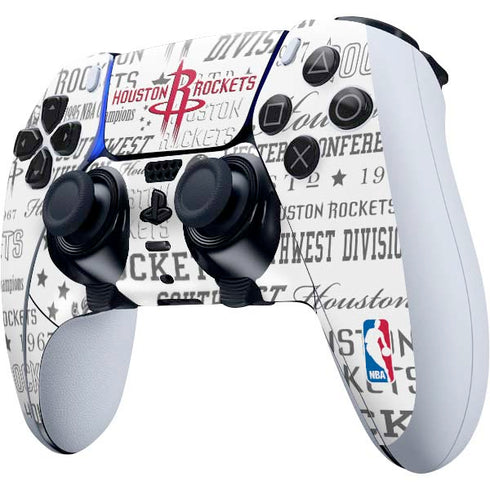 NBA Houston Rockets Historic Blast PS5 DualSense Edge Pro Controller Skin