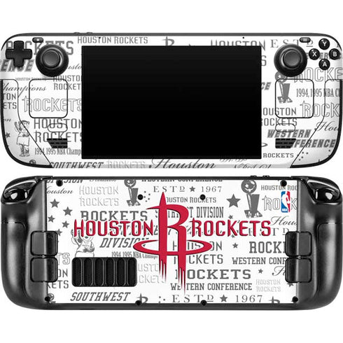 NBA Houston Rockets Historic Blast Steam Deck Handheld Gaming Computer OLED Skin