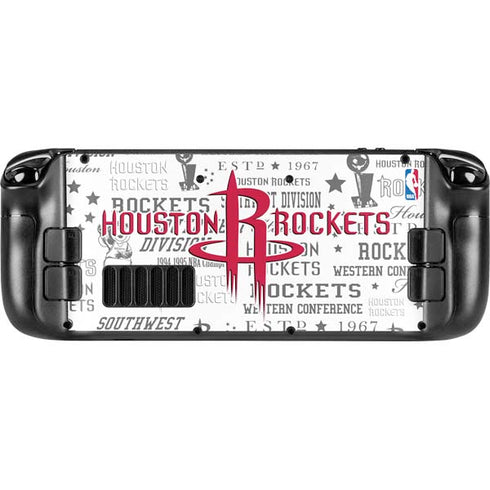 NBA Houston Rockets Historic Blast Steam Deck Handheld Gaming Computer OLED Skin