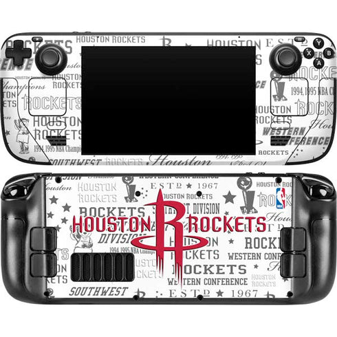NBA Houston Rockets Historic Blast Steam Deck Handheld Gaming Computer Skin