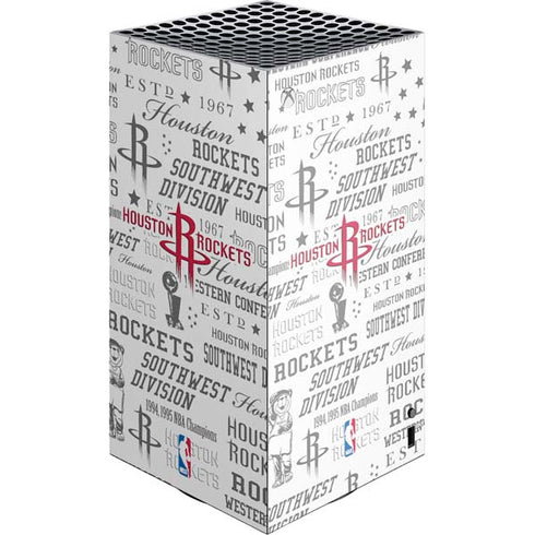 NBA Houston Rockets Historic Blast XBox Series X Digital Edition Console Skin