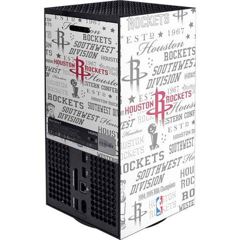 NBA Houston Rockets Historic Blast XBox Series X Digital Edition Console Skin