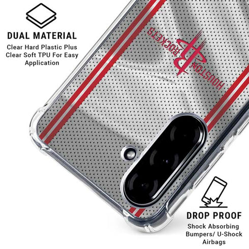 NBA Houston Rockets Home Jersey Galaxy A36 5G Clear Case