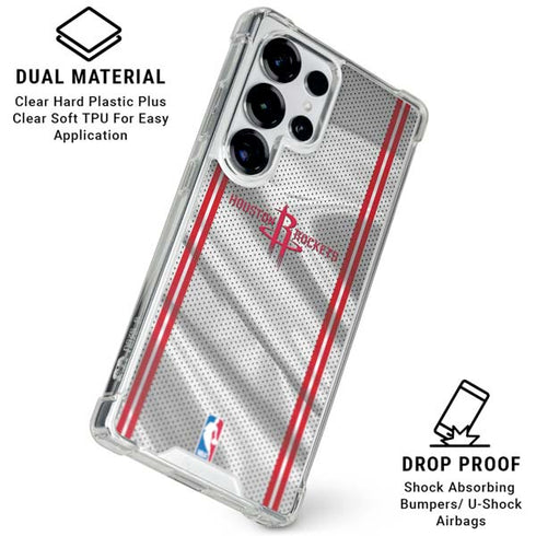 NBA Houston Rockets Home Jersey Galaxy S25 Ultra Clear Case