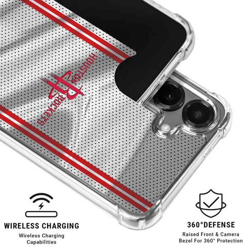 NBA Houston Rockets Home Jersey Galaxy S26 Clear Case