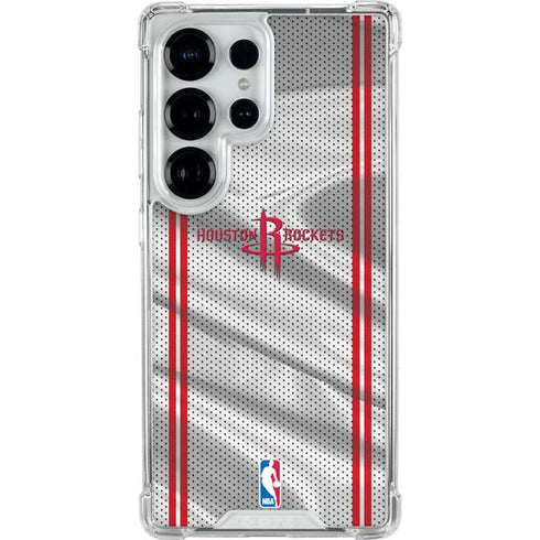 NBA Houston Rockets Home Jersey Galaxy S26 Ultra Clear Case