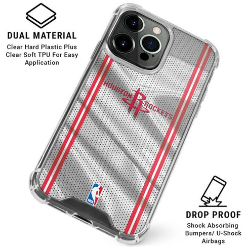 NBA Houston Rockets Home Jersey iPhone 16 Pro Max Clear Case