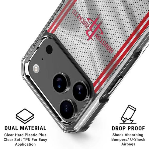 NBA Houston Rockets Home Jersey iPhone 18 Pro Clear Case