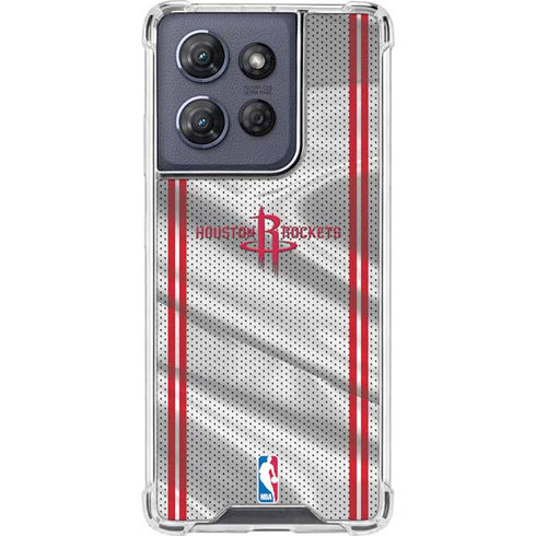 NBA Houston Rockets Home Jersey Moto G 5G (2025) Clear Case