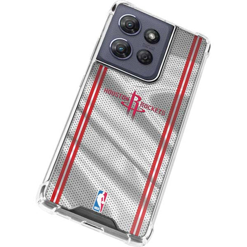 NBA Houston Rockets Home Jersey Moto G 5G (2025) Clear Case