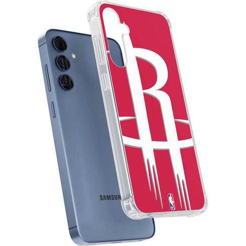NBA Houston Rockets Large Logo Galaxy A55 5G Clear Case