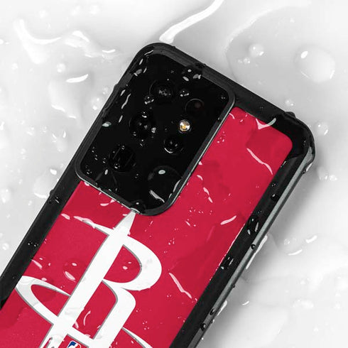 NBA Houston Rockets Large Logo Galaxy S24 Ultra Waterproof Case