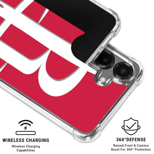 NBA Houston Rockets Large Logo Galaxy S26 Plus Clear Case