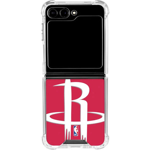 NBA Houston Rockets Large Logo Galaxy Z Flip6 Clear Case