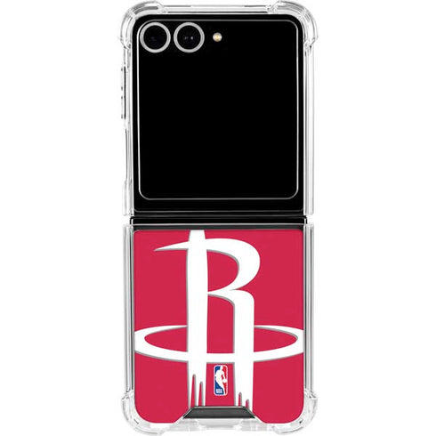 NBA Houston Rockets Large Logo Galaxy Z Flip7 Clear Case